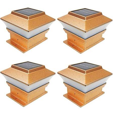 4 Pack Copper Solar LED Post Deck Cap Light T894530