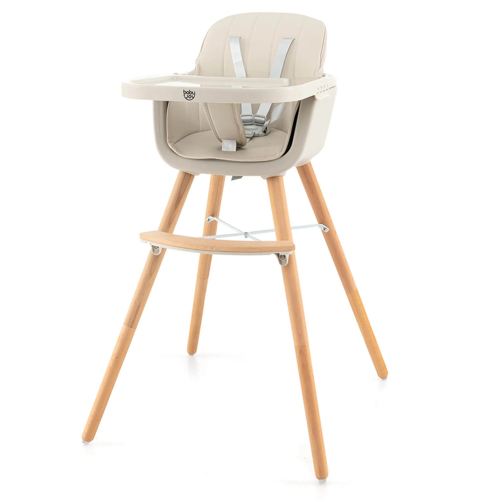 3 in 1 Convertible Wooden High Chair Beige W353131