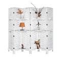 6 FT Wood Room Divider with Shelves T48665