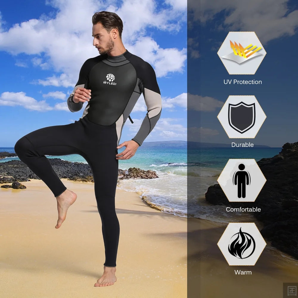 3mm Back Zip Full Body Wetsuit Jumpsuit G25753