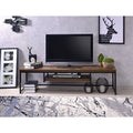 Weathered Oak Black TV Stand M9357