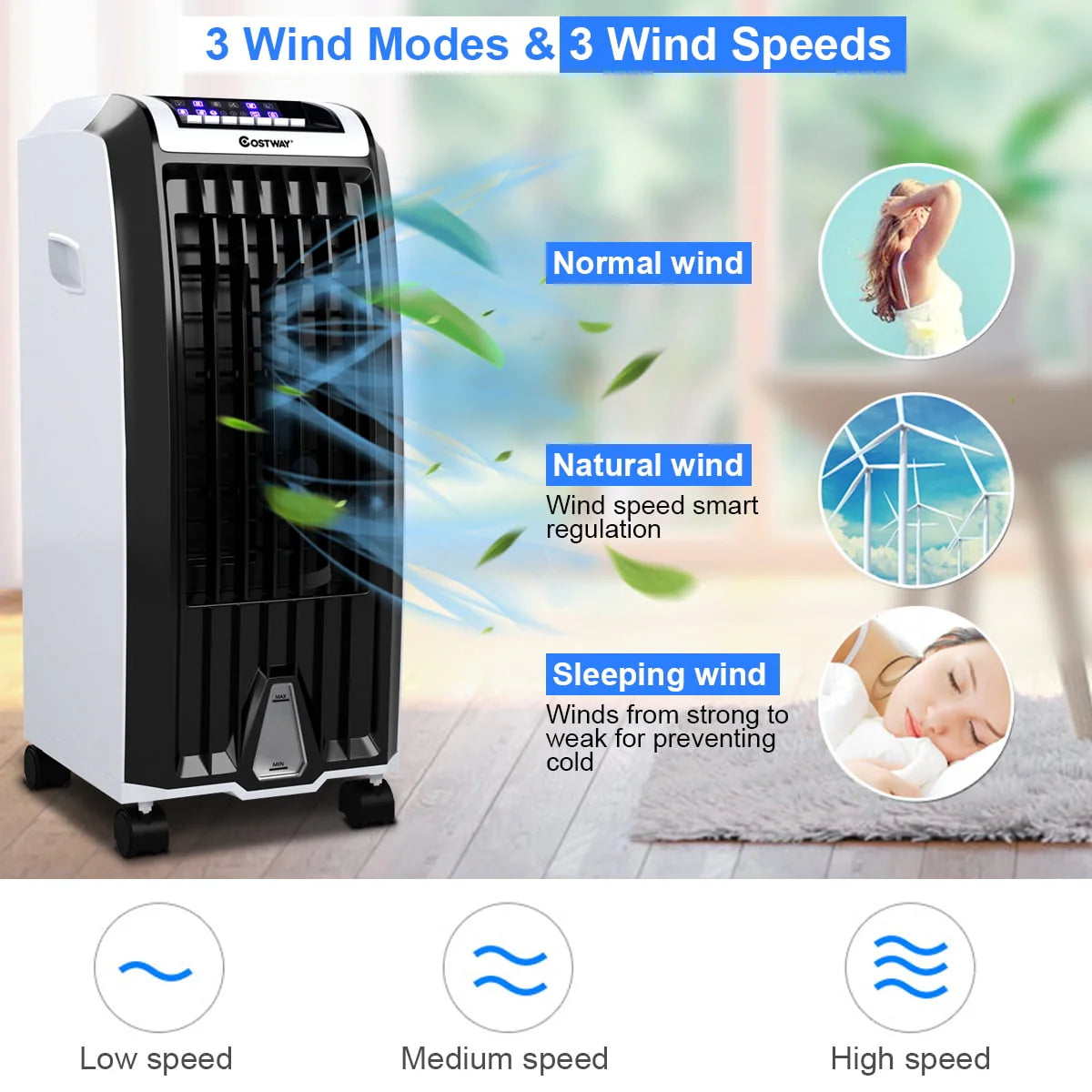 Portable Evaporative Cooler Fan with Remote Control J15601