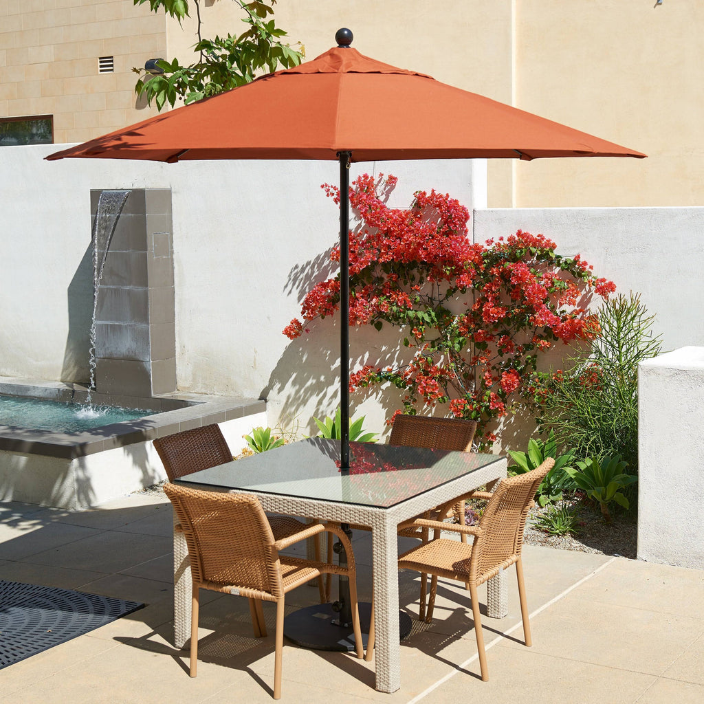 7.5' Fiberglass Market Umbrella Champagne Olefin D115