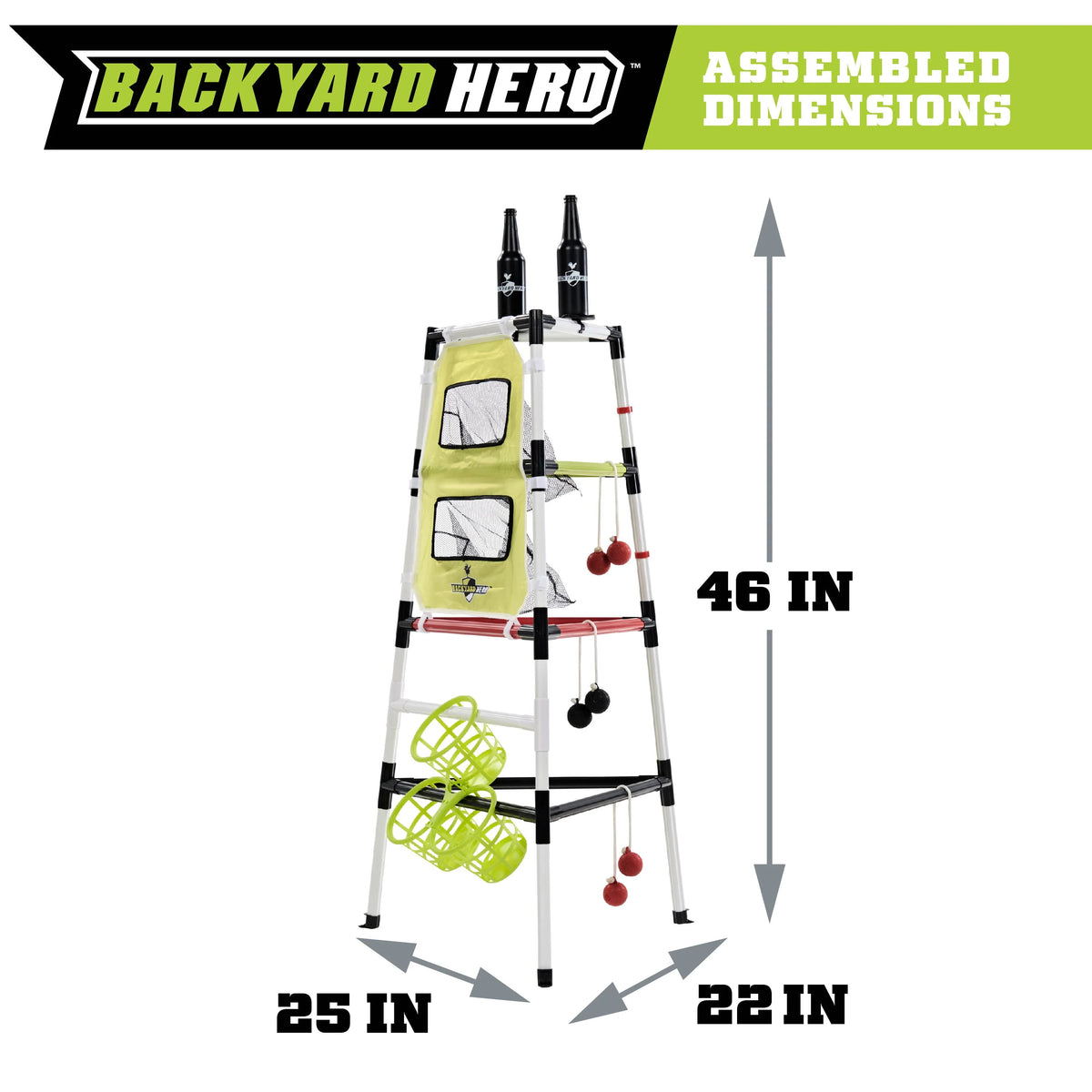 Outdoor Target Toss Tower Lawn Game with Accessories I483004