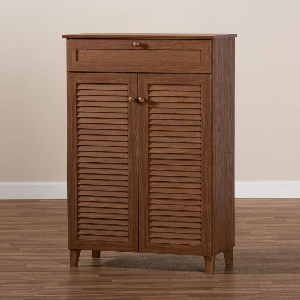 Walnut Shoe Cabinet V66898