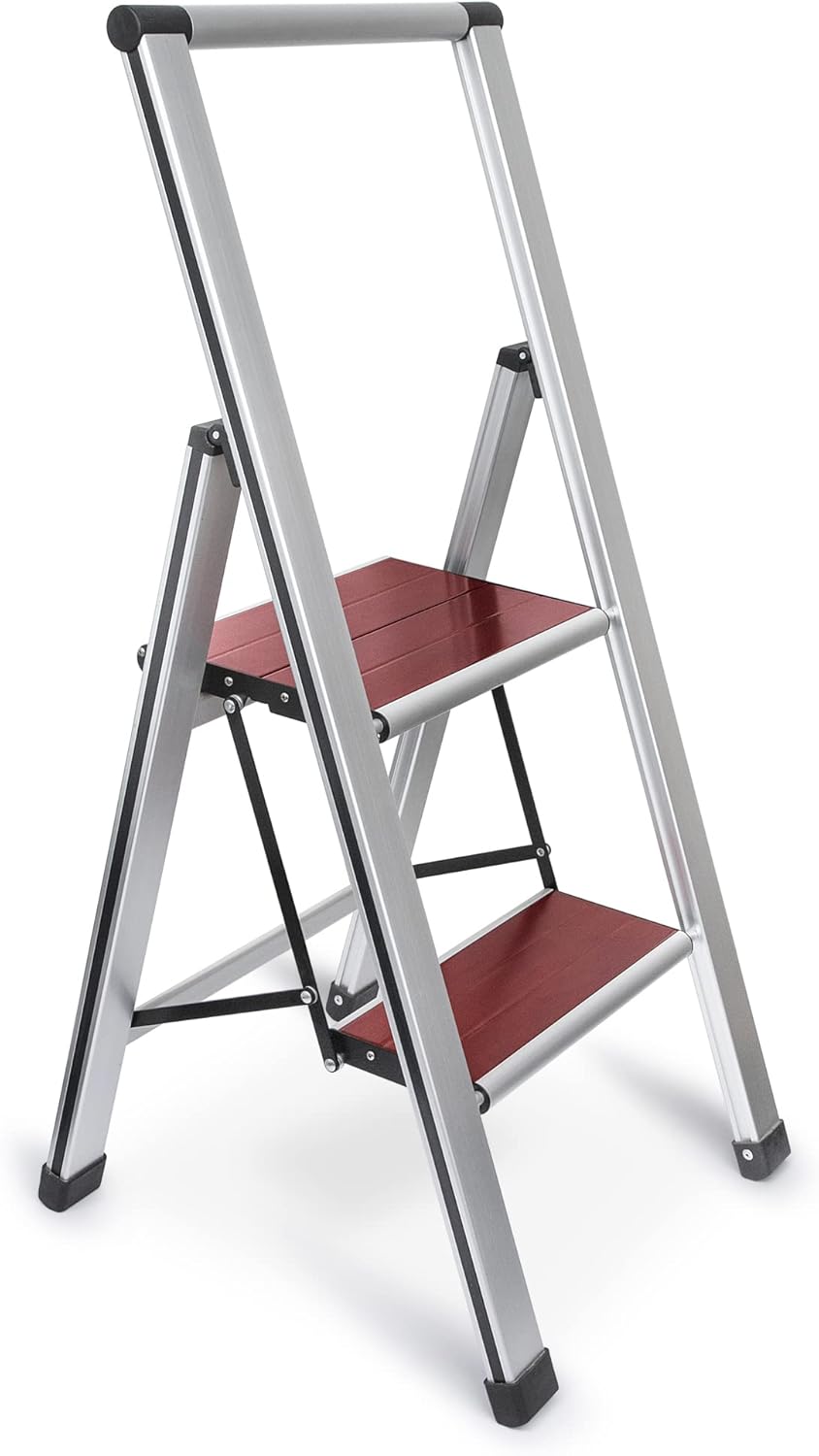 Mahogany Black Aluminum 1 Step Ladder Pack of 2 A253