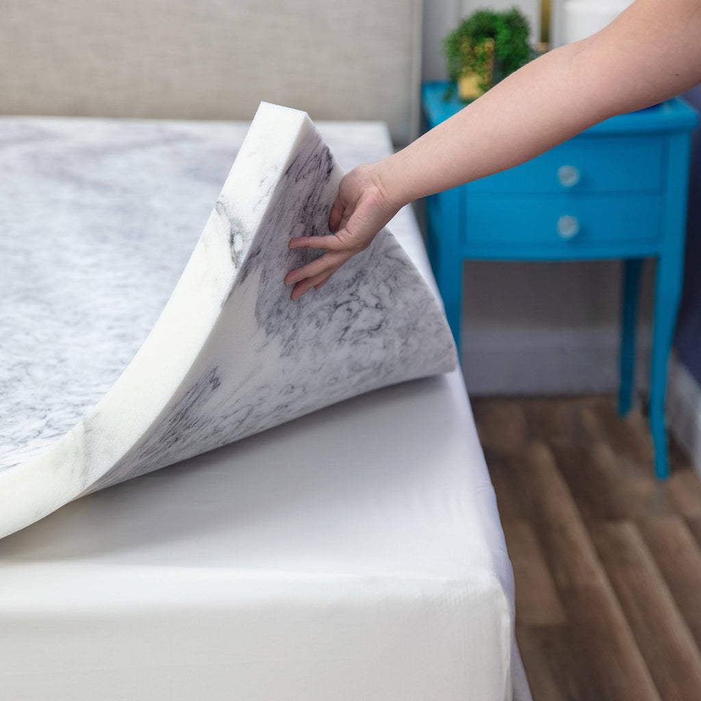 Bamboo Charcoal Infused Memory Foam Mattress Topper California King J3998