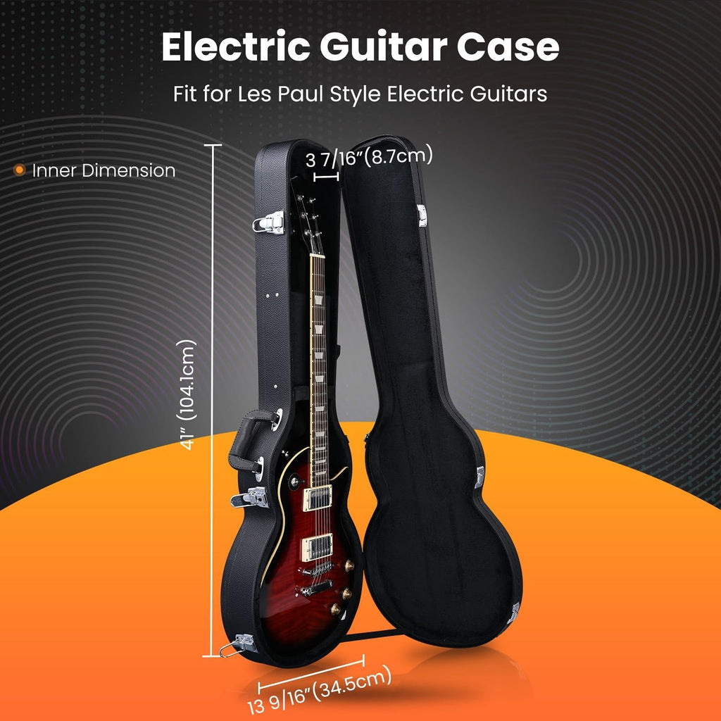 Black PU Leather Wooden Hard-Shell Guitar Case Z41132