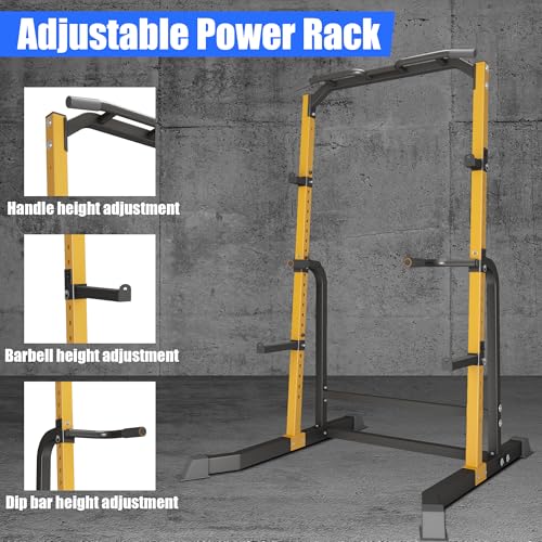 Heavy Duty 1000LB Power Cage Squat Rack with Adjustable Pull-Up Bar O63578
