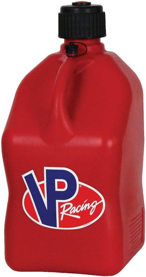 5 Gallon Red Racing Utility Jug with 14 Inch Deluxe Filler Hose Pack of 2 S415195