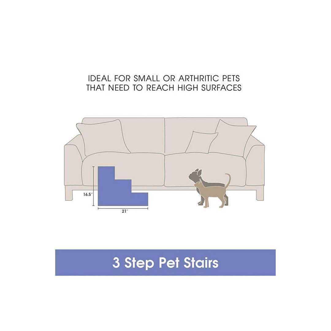 High Density Foam 3 Steps Pet Stairs C69309