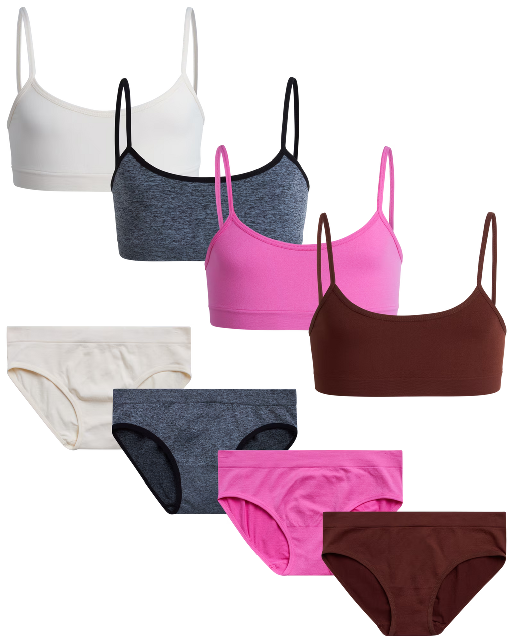 8 Piece Seamless Girls' Training Bra Set K75615