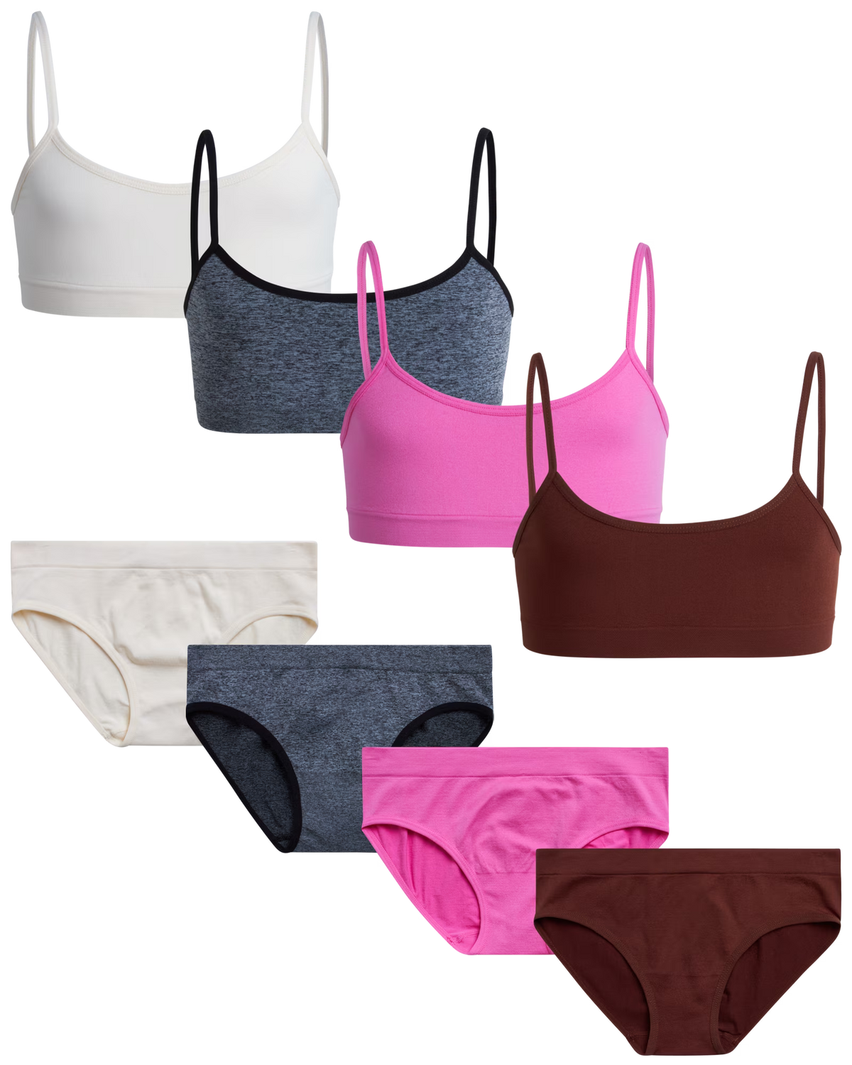 8 Piece Seamless Girls' Training Bra Set K75615
