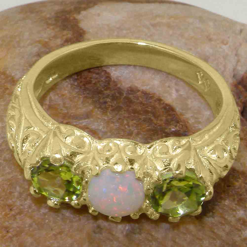 14k Yellow Gold Opal & Peridot Ring I693751