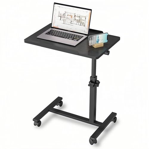 Grey Overbed Bedside Table with Mobile Tray Desk M81245