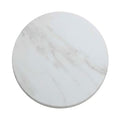White 14-Inch Round Marble Melamine Serving Board J84184