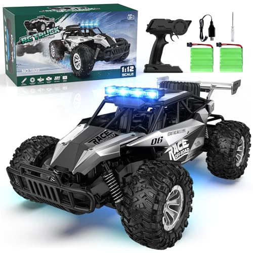 2.4GHz 1:12 Monster RC Truck with LED Headlight and Rechargeable Battery C493