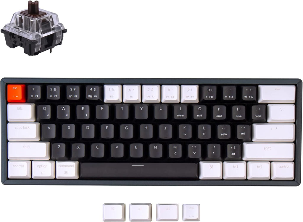 60% Layout Bluetooth Wireless/USB Wired Mechanical Keyboard with Aluminum Frame G39171