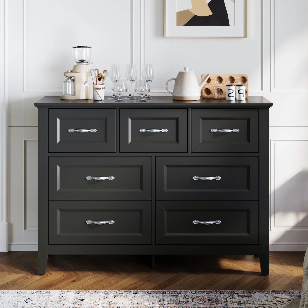 Rustic Oak 6 Drawer Dresser A531