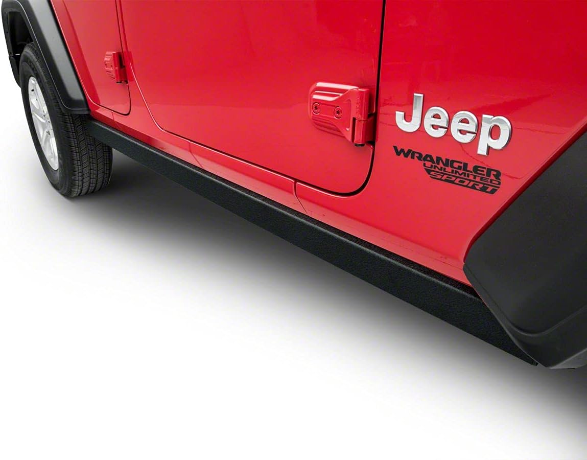 Textured Black Rails Compatible with Jeep Wrangler JL 4-Door A6924