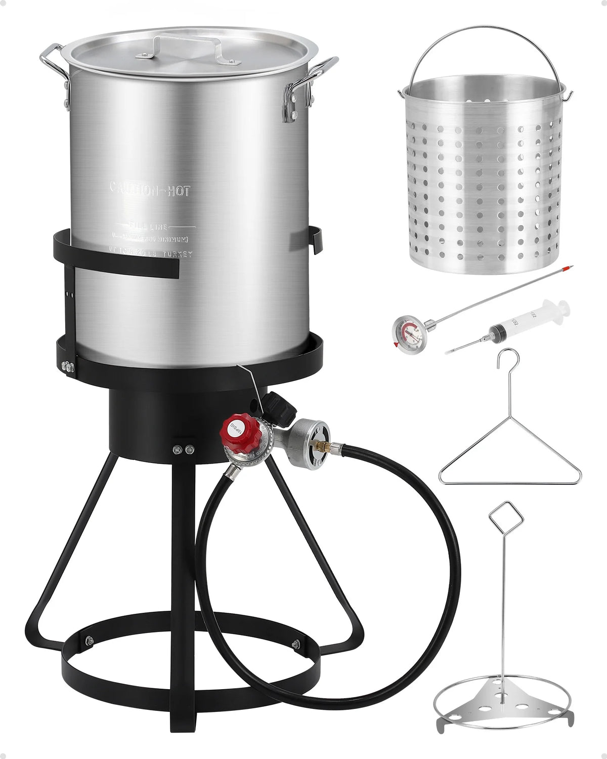 30QT Propane Turkey Fryer with Round Cooktop Kit O242