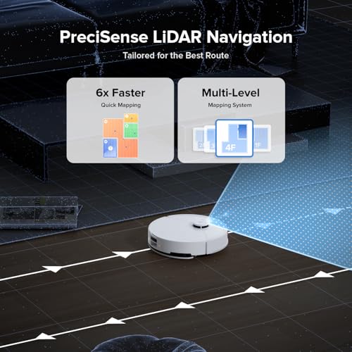 Robot Vacuum and Mop Cleaner, 5500Pa Suction, Lidar Navigation I699