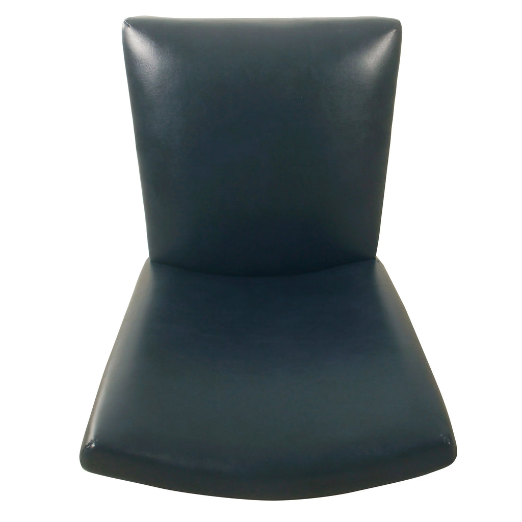 Dark Blue Faux Leather Dining Chair Set of 2 I648