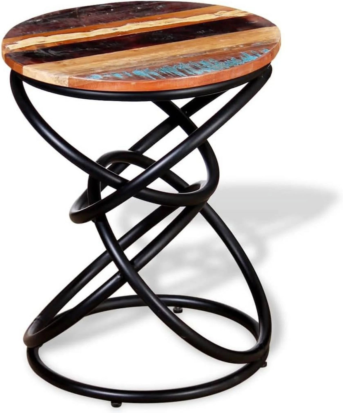 Solid Reclaimed Wood Table with Iron Frame I5825