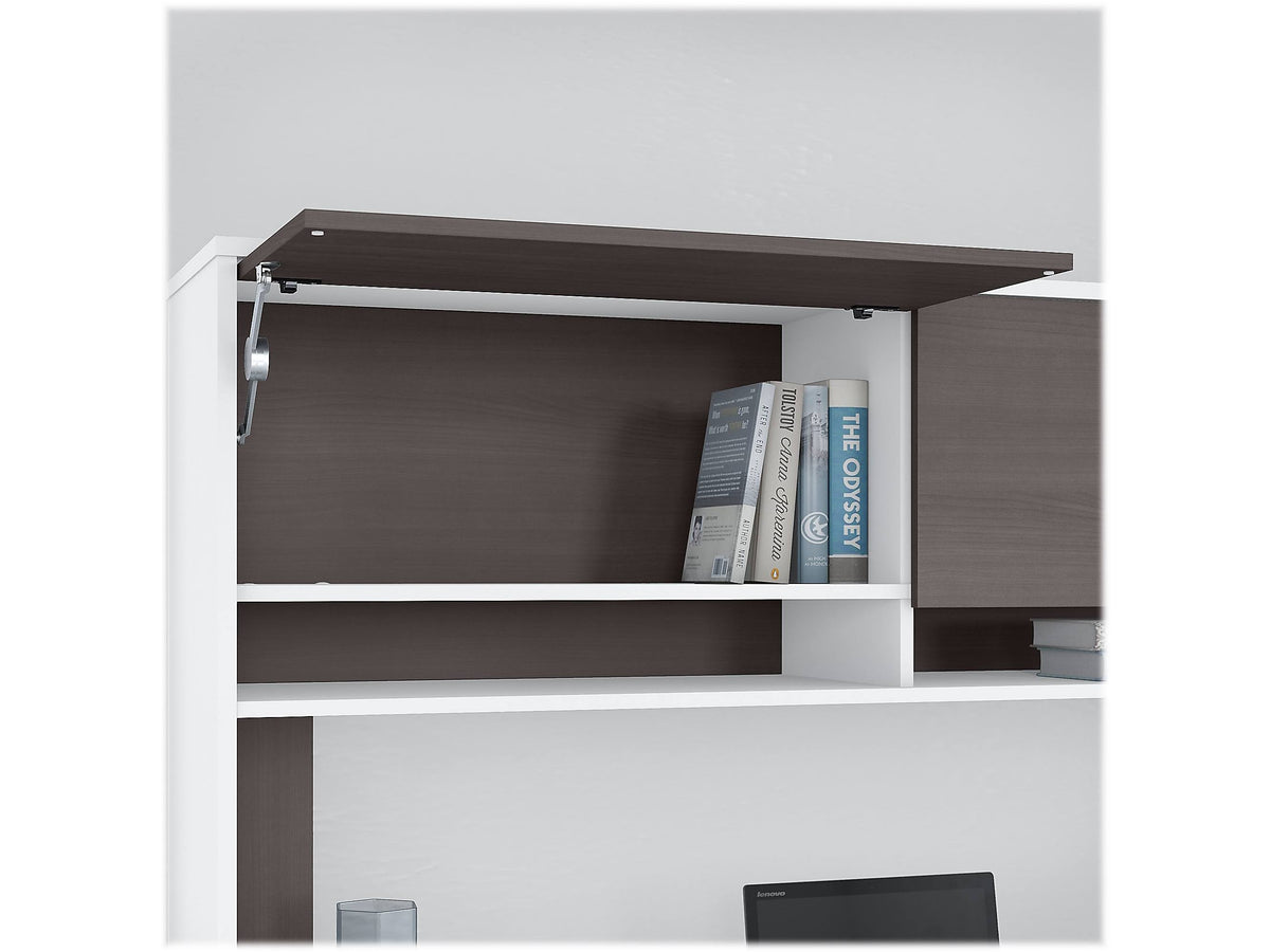 White Storm Gray Desk Hutch K23012