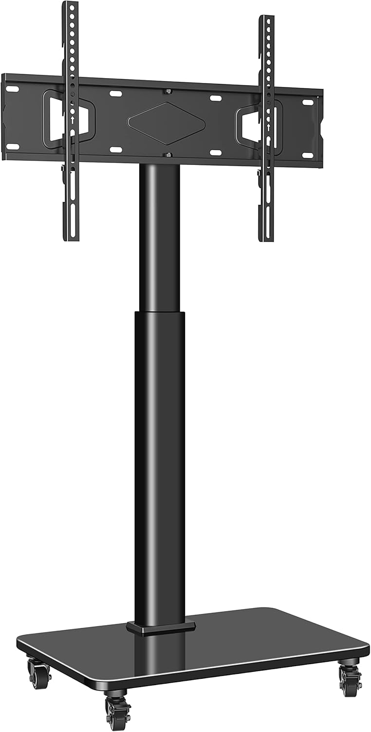 Tall TV Stand with Wheels, Height Adjustable, Max VESA 600x400mm E126371