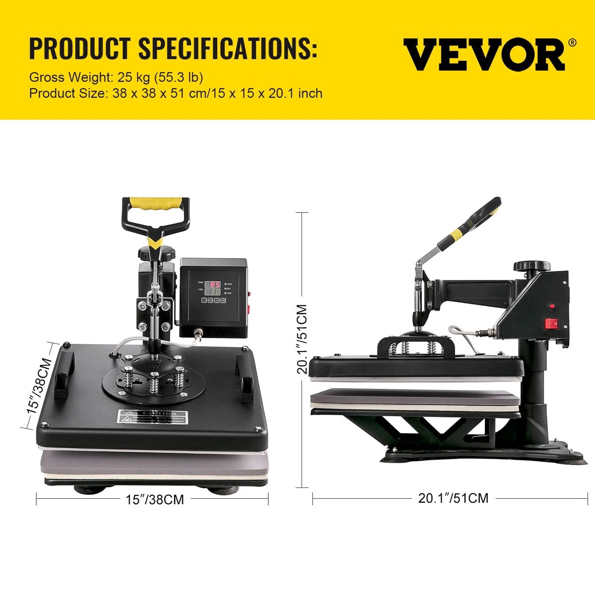 12 x 15 inch 5 in 1 Heat Press Machine U588991