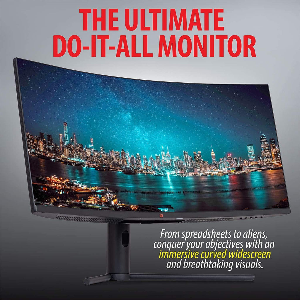 34" Ultrawide Curved Monitor, 144Hz, HDR10, 4000:1 Contrast Ratio, 99% sRGB, Adaptive Sync A62500