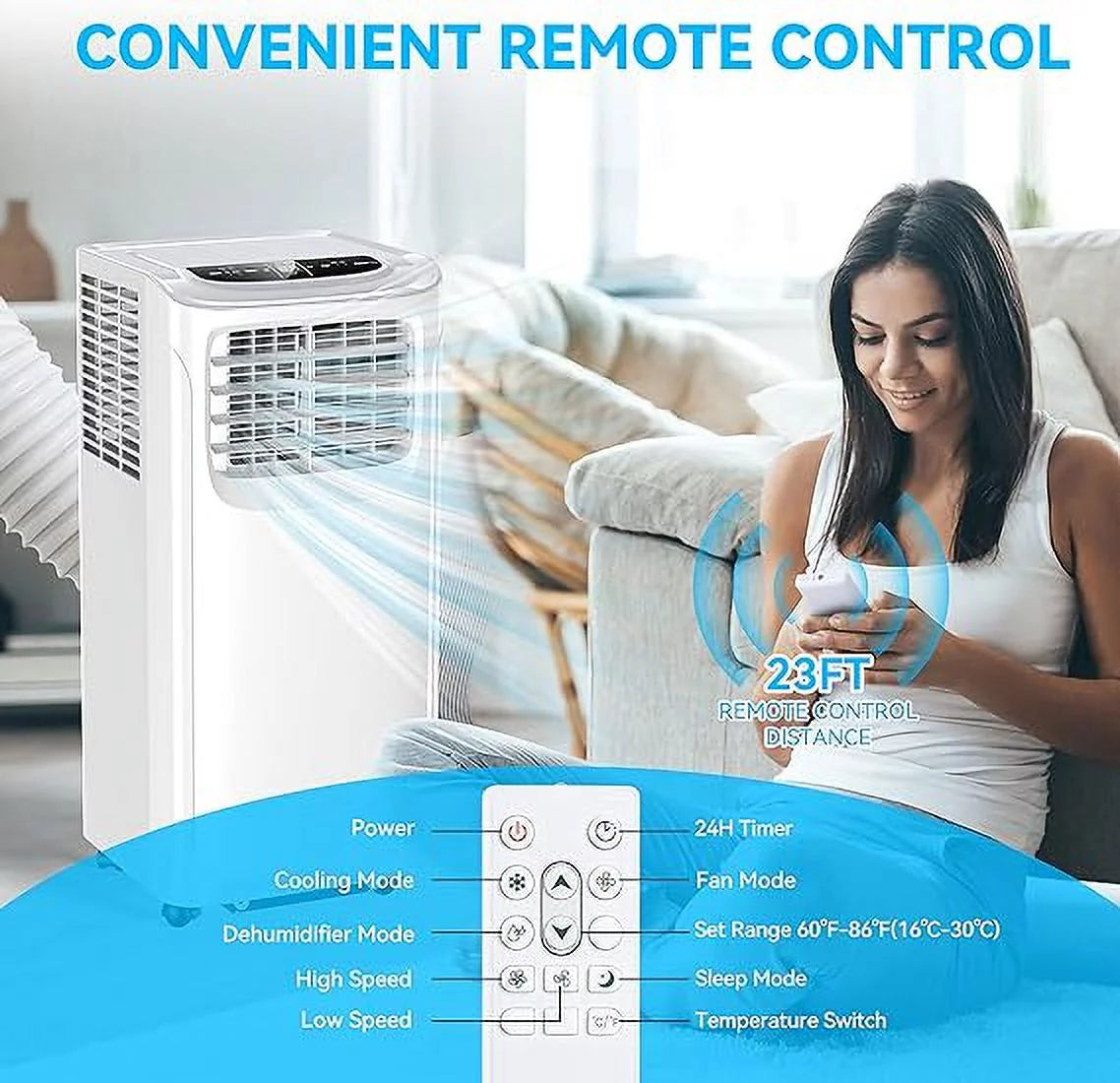 Portable Air Conditioners 8500 BTU White O82954