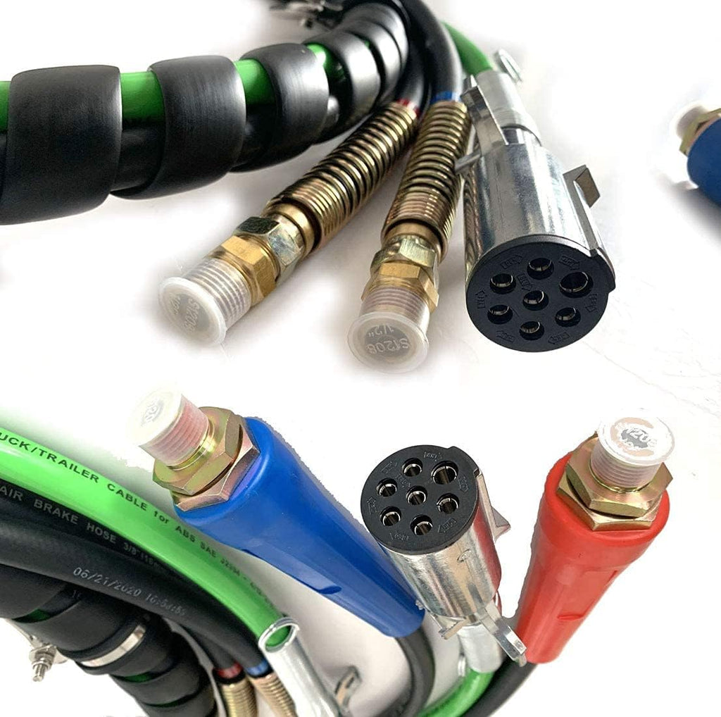 15Ft 3in1 ABS & Power Air Line Hose Assemblies for Semi Truck Trailer Tractor Q587748