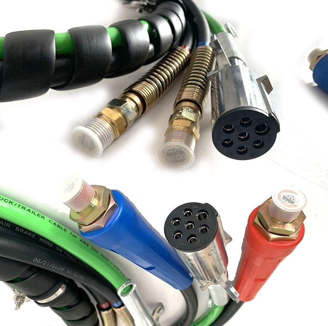 15Ft 3in1 ABS & Power Air Line Hose Assemblies for Semi Truck Trailer Tractor Q587748