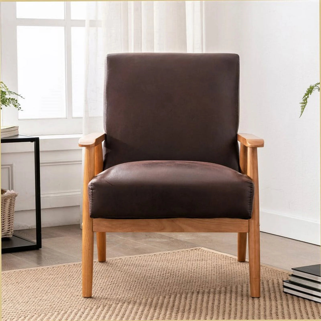 Brown Tufted Accent Chair R2847