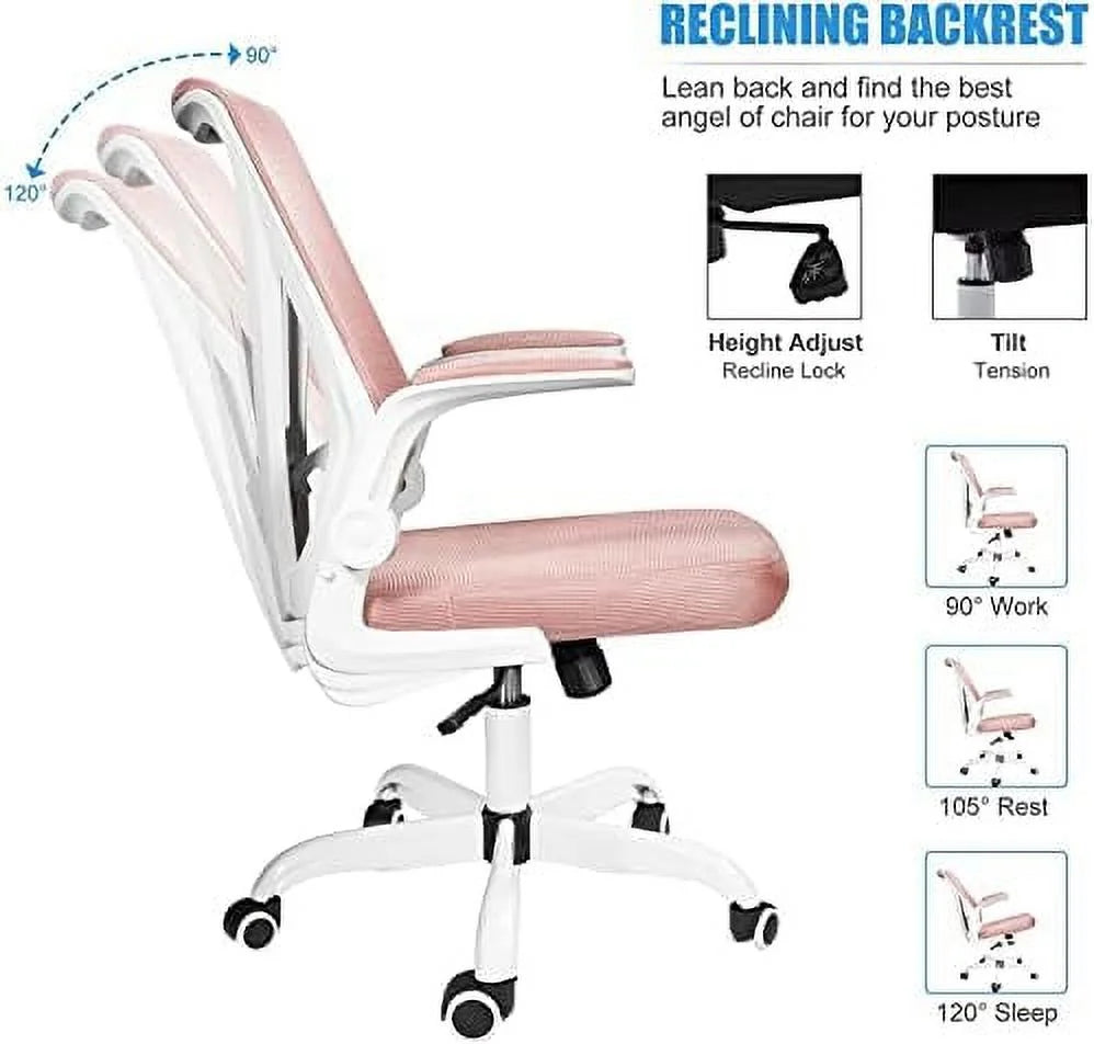 Blue Mesh Ergonomic Office Chair with Lumbar Support H325