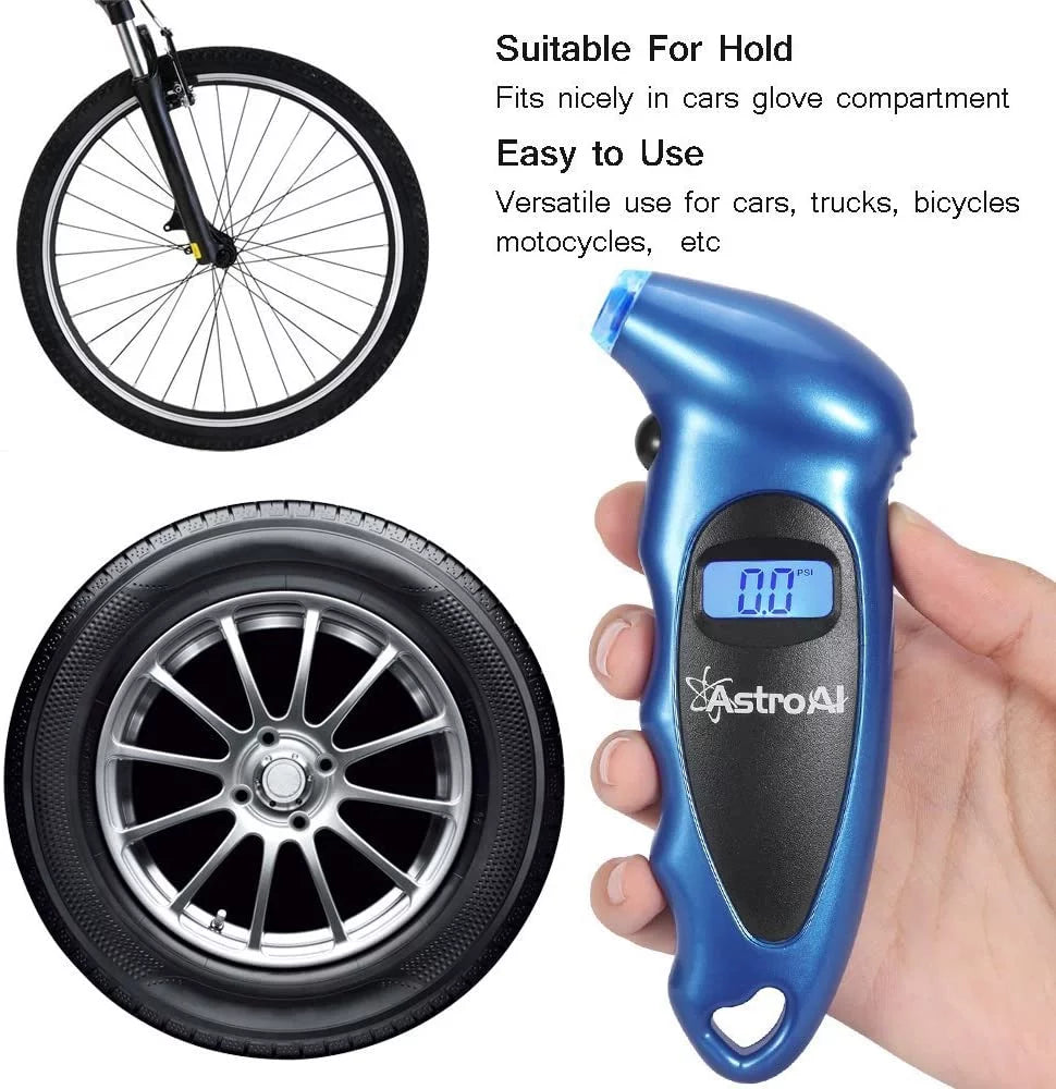 Tire Pressure Gauge, Digital Tester, Blue, 0-150 PSI P18041