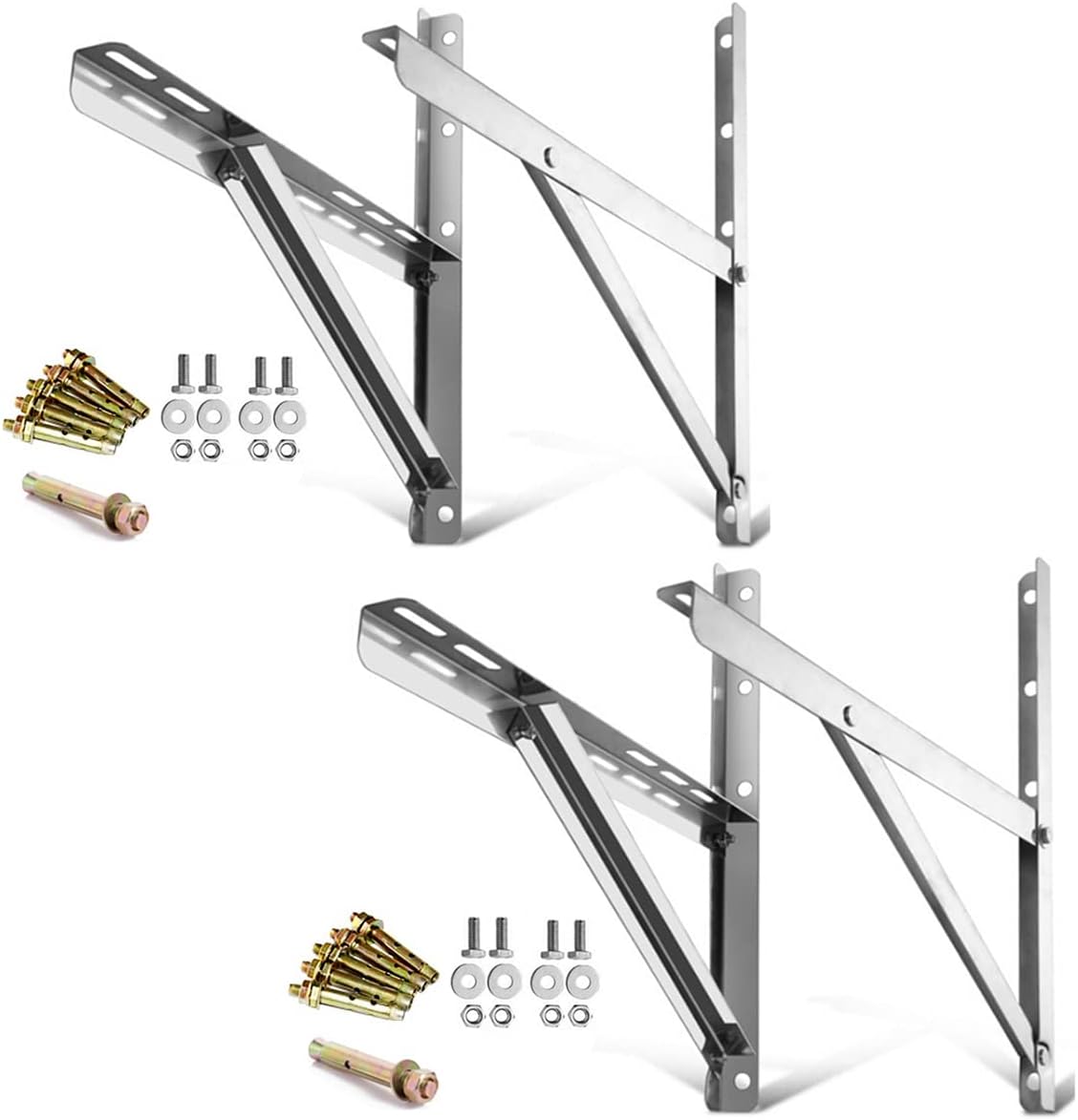 Mounting Bracket for Ductless Mini Split Air Conditioner Heat Pump Systems, Stainless Steel Pack of 2 F75986