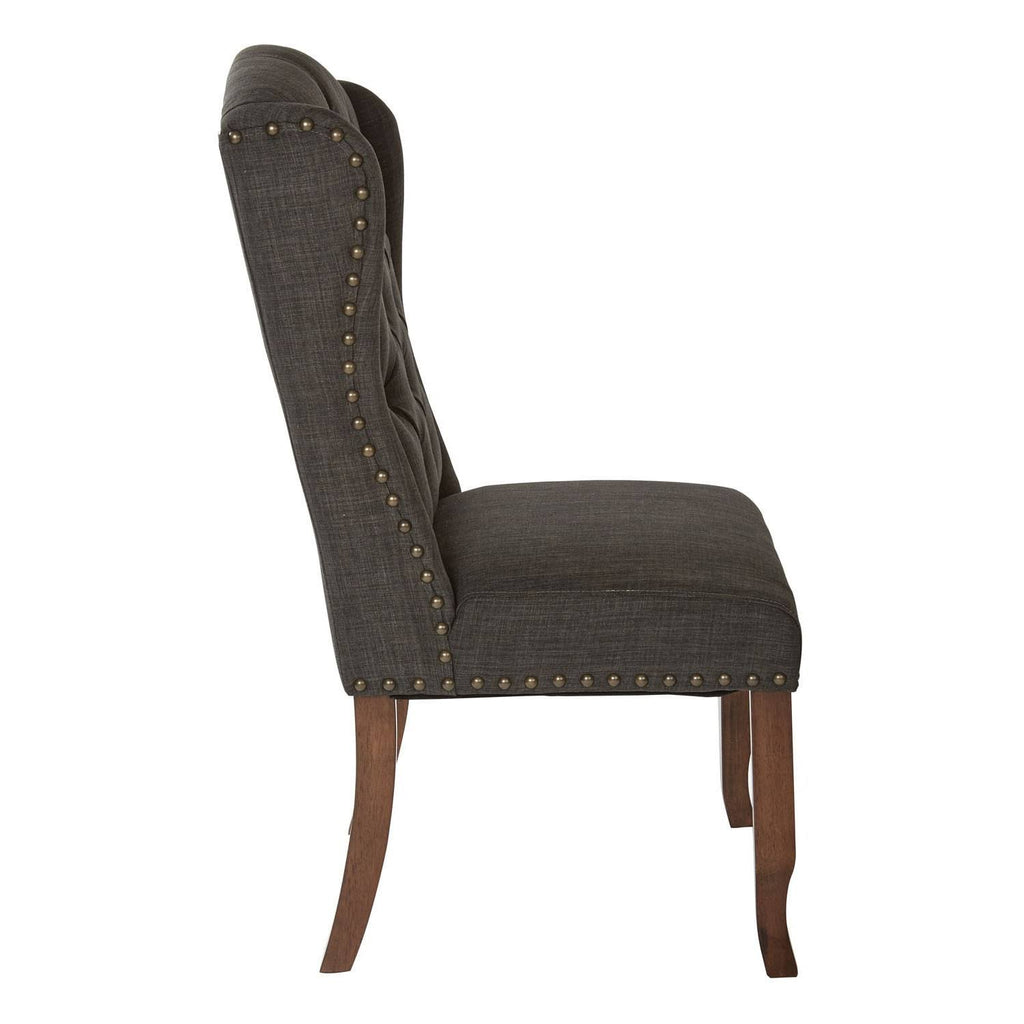 Navy Tufted Wing Dining Chair C805