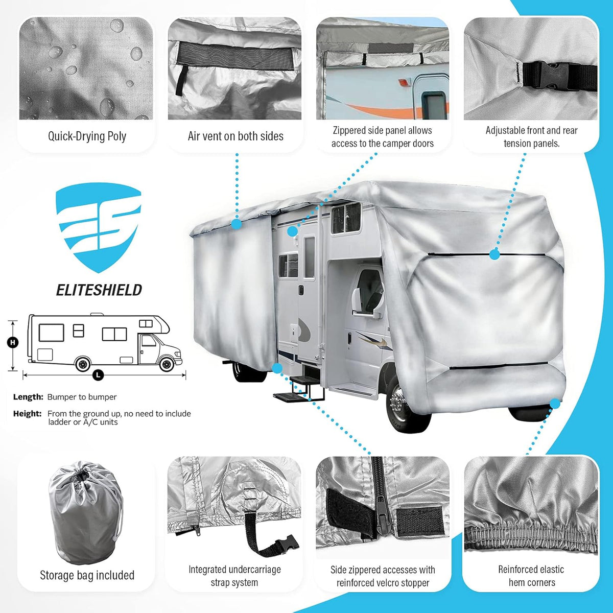 Class C RV Motorhome Cover Fits 34'-36'L E438261