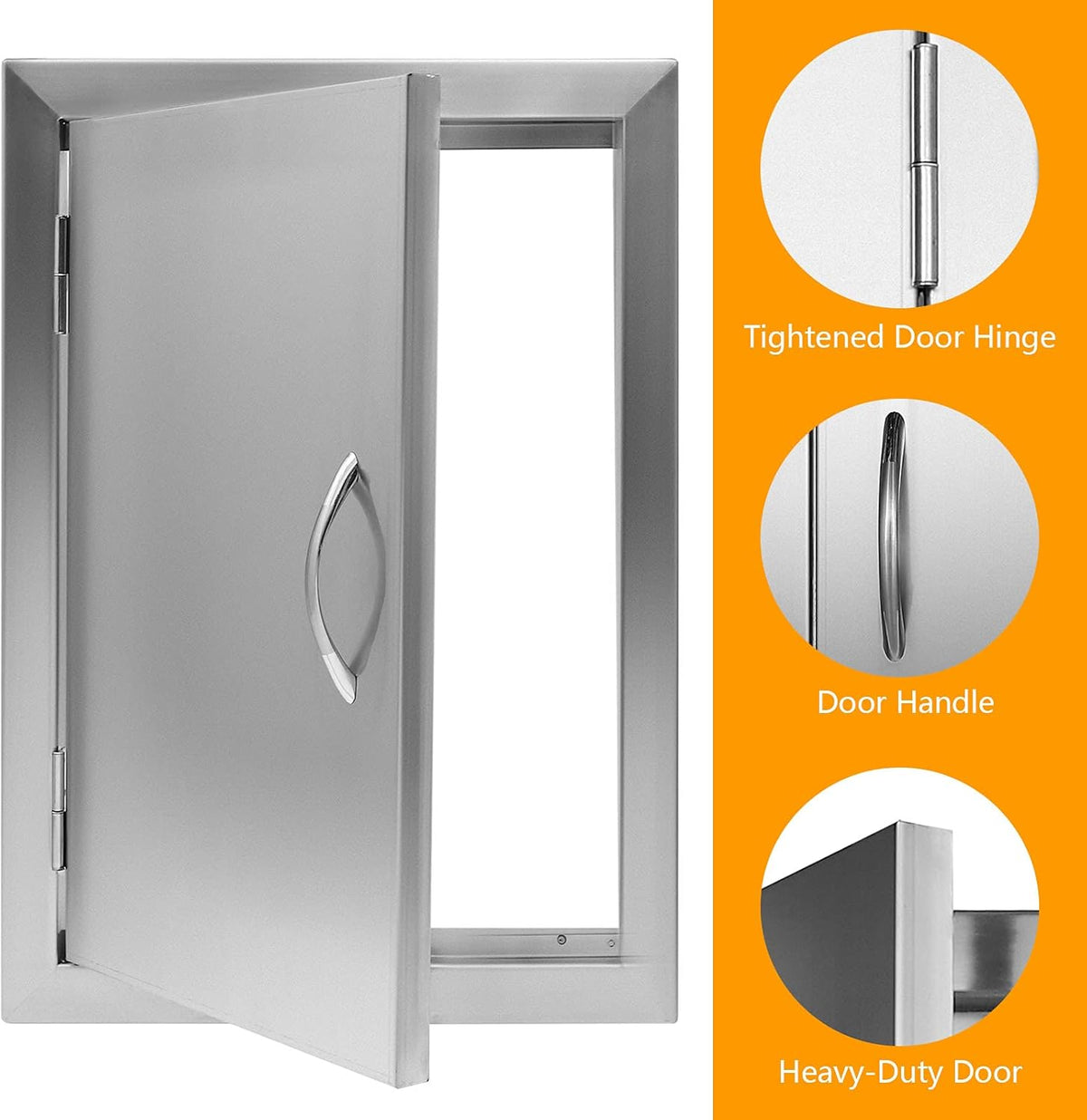 14W x 20H Inch Stainless Steel Outdoor BBQ Access Door E57755