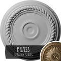 Small Alexandria Ceiling Medallion, Hand-Painted Brass S9176