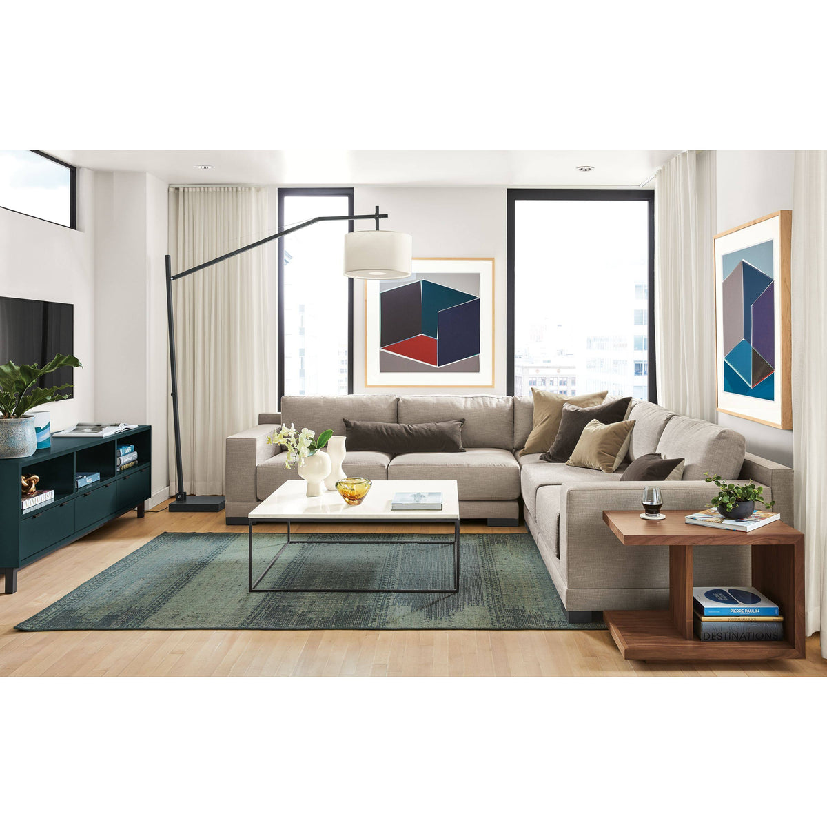 Satin Etched Tempered Glass Square Coffee Table W512