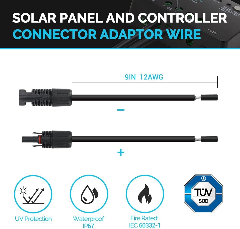 400 Watt 12 Volt Monocrystalline Solar Panel Bundle Kit with 4 pcs 100W Panel and 30A PWM Charge Controller X85149
