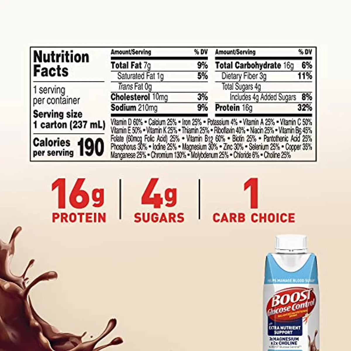 Rich Chocolate Nutritional Drink, 8 Fl Oz, Pack of 24 R655