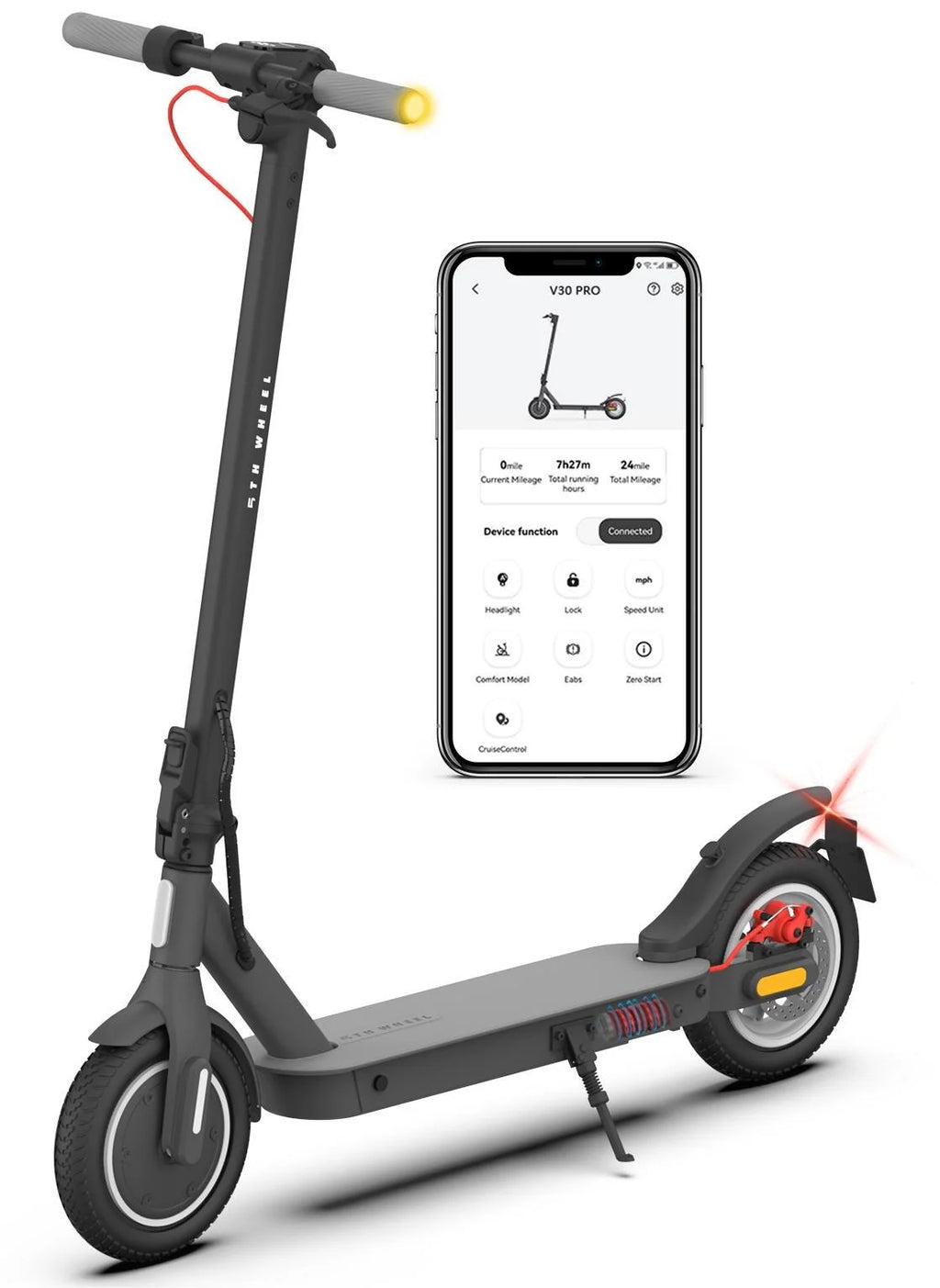 350W Foldable Electric Scooter with 10 Solid Tires K161698
