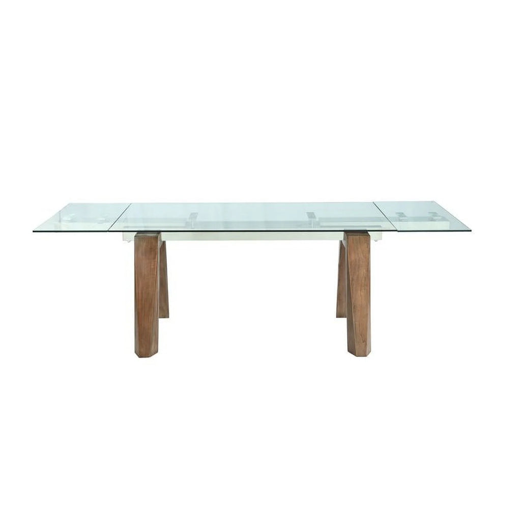 63" Steel and Glass Dining Table P614