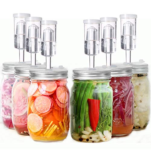 6 Set Stainless Steel Fermentation Lids for Wide Mouth Jars Y236