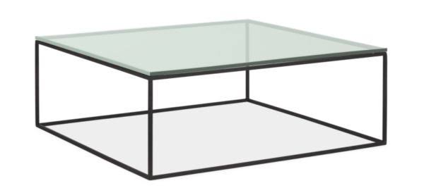 Satin Etched Tempered Glass Square Coffee Table W512